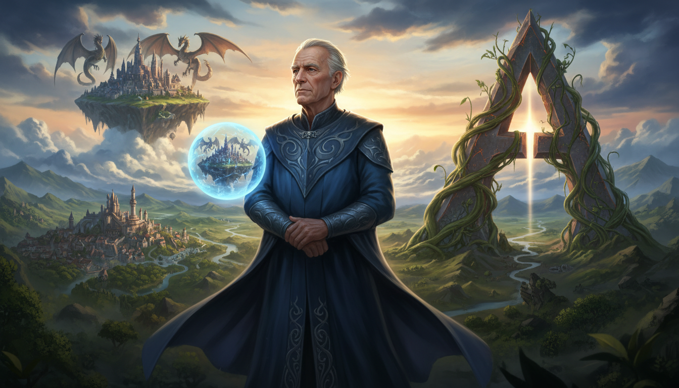AI-generated hero image for Peter Molyneux Announces Final Game, 'Masters of Albion,' as a Bid for Redemption