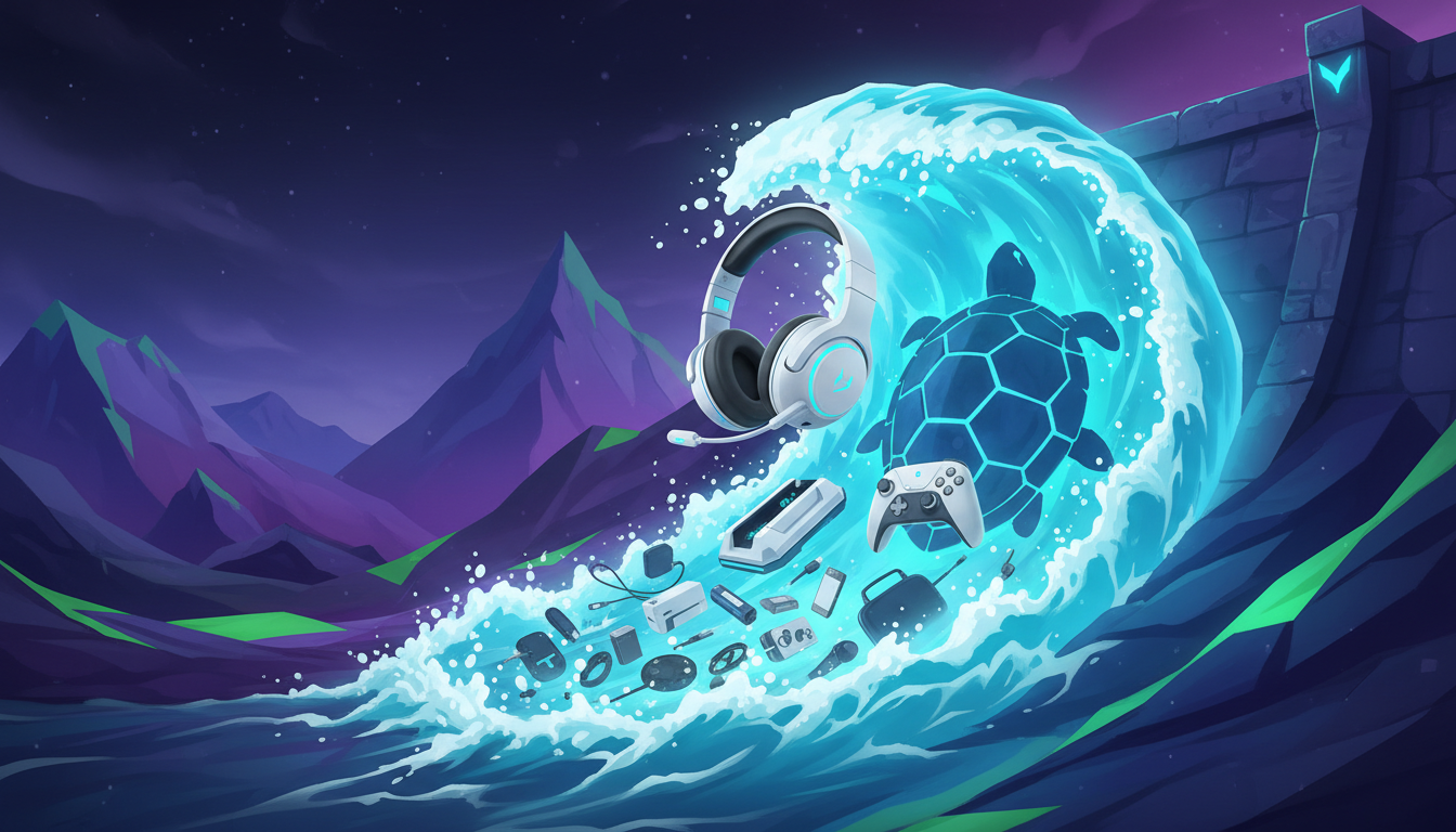 AI-generated hero image for The Dam Breaks: Turtle Beach Unveils First Official Accessories for Nintendo's